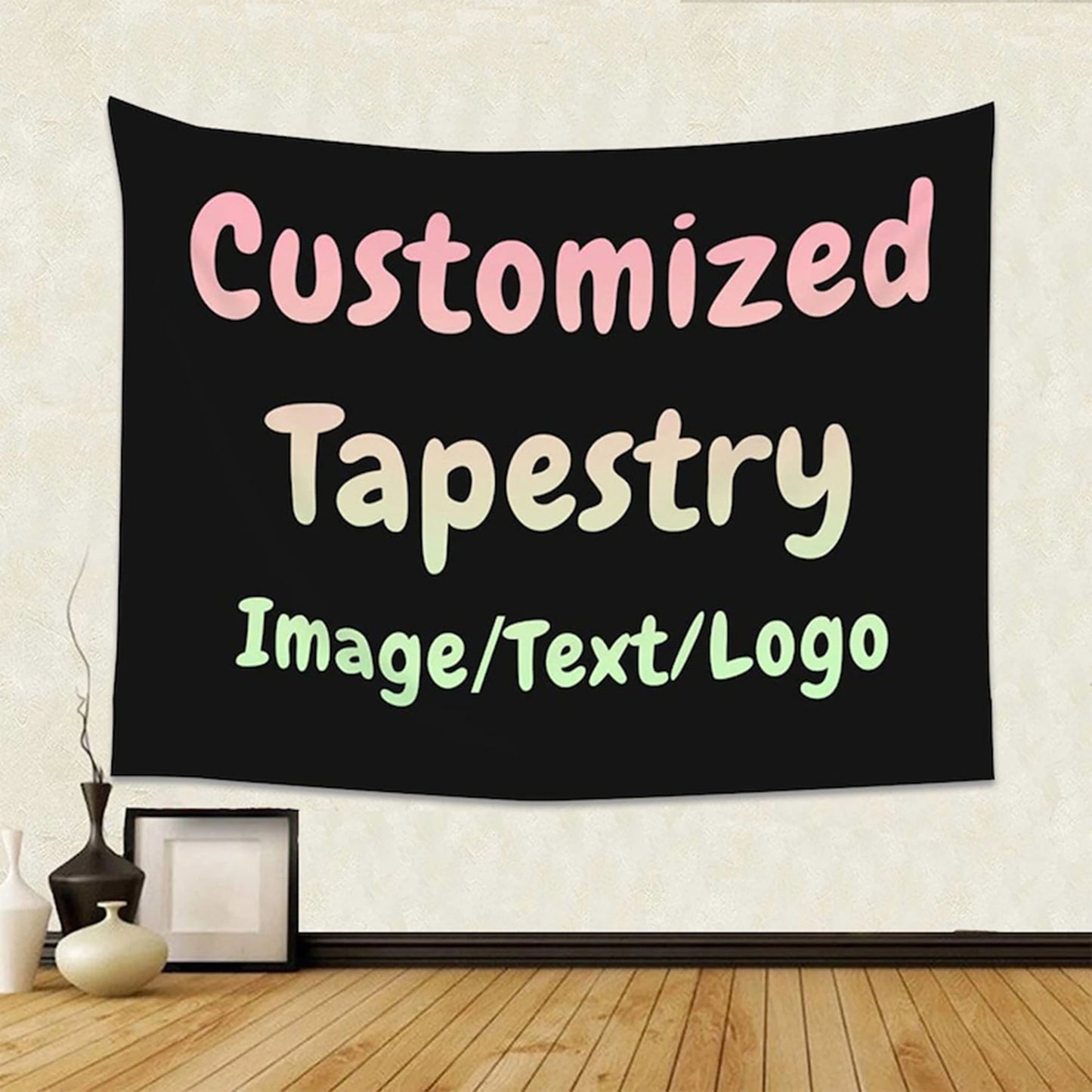 Custom Tapestry Personalized Photo Tapestry Wall Hanging for Bedroom, Living Room & Dorm Decor, Modern Home Wall Art
