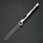 2025 NEW M390 Steel Feather Pattern Folding Knife Outdoor Camping Pocket Knife Portable Fruit Knife High Hardness Folding Knife