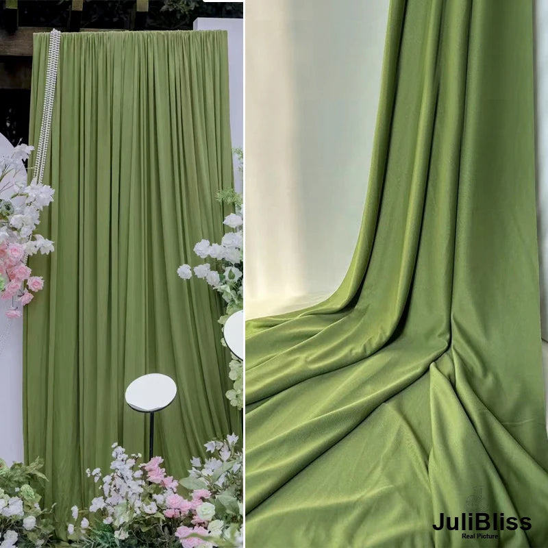 Stretch Knit Jersey Fabric Good Draping Cloth for Wedding Decor, Party Backdrops, Curtains,Photography Background Wide 170cm