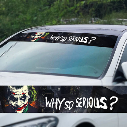 Why So Serious Car Sticker funny Joker Front Windshield Decal Vinyl Car Accessories Decor Car shade decoration DIY Stickers