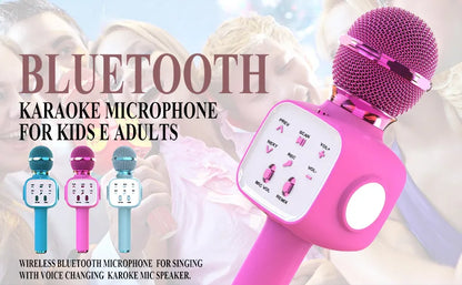 Microphone for Kids Child Microphones Wireless Bluetooth Karaoke Microphone Boys Girls Gift Birthday Thanksgiving Christmas