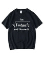 Mathematical Formula Tanc Pure Cotton Printed Fashionable Men's and Women's Short Sleeved Summer New Personalized Casual T-shirt