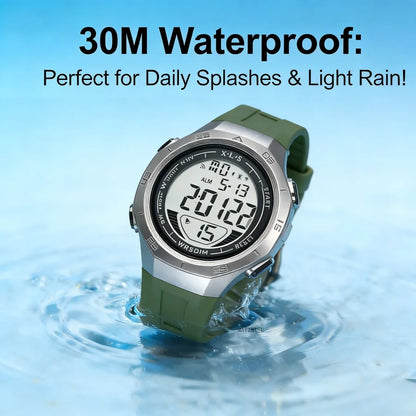 MAYZHISU Men's Sports Watch Waterproof LED Digital Wristwatches Stopwatch Alarm Clock Luminous Sport Watches for Man Teens