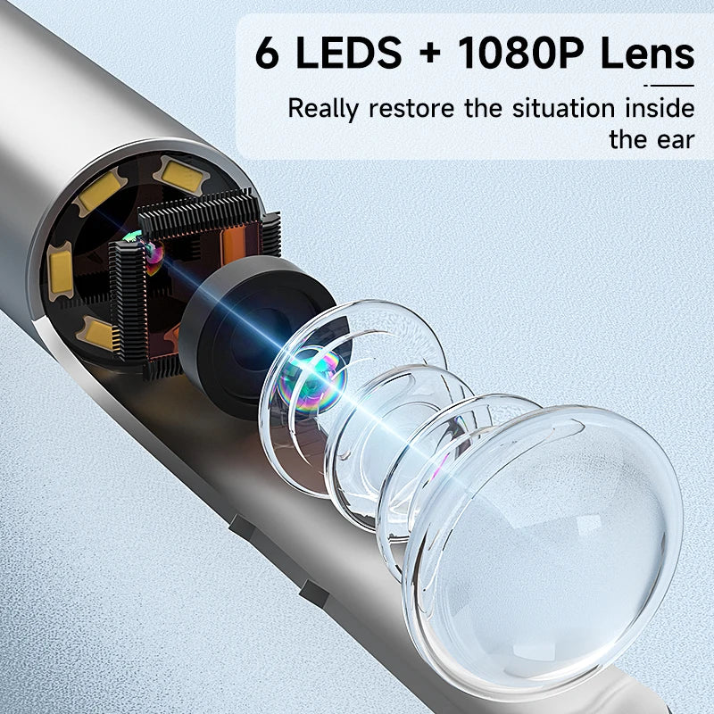 Smart Visual Ear Sticks HD1080P 4.2MM Camera WIFI Ear Pick Ear Cleaner Ear Spoon Wireless Endoscope Health Care Waterproof 6LEDs