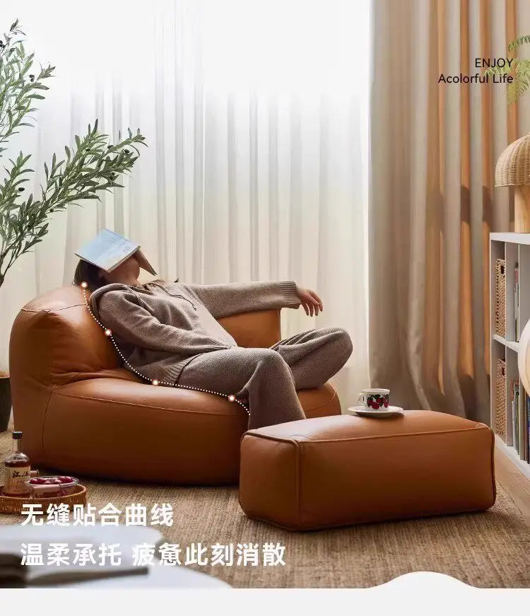 Lazy Bean Bag Sofa Seating Sleeping Tatami Chair Bedroom Room Black Single Sofa Boneless Couch 1-person Hotel Home Furniture