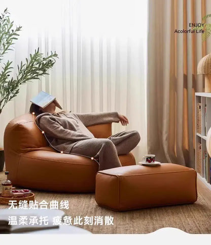 Lazy Bean Bag Sofa Seating Sleeping Tatami Chair Bedroom Room Black Single Sofa Boneless Couch 1-person Hotel Home Furniture