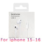 Wired Earphones Type c Earbuds for Apple Lightning Headphones with Line Iphone 5 6 8 7 Plus X XS MAX XR 10 11 12 13 14 Pro 15 16