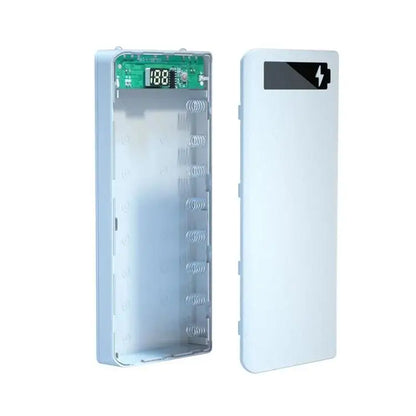 DIY Power Bank 10/8*18650 Battery Holder Battery Box Micro Type C Dual USB Ports Phone Charger 18650 Detachable Powerbank Case