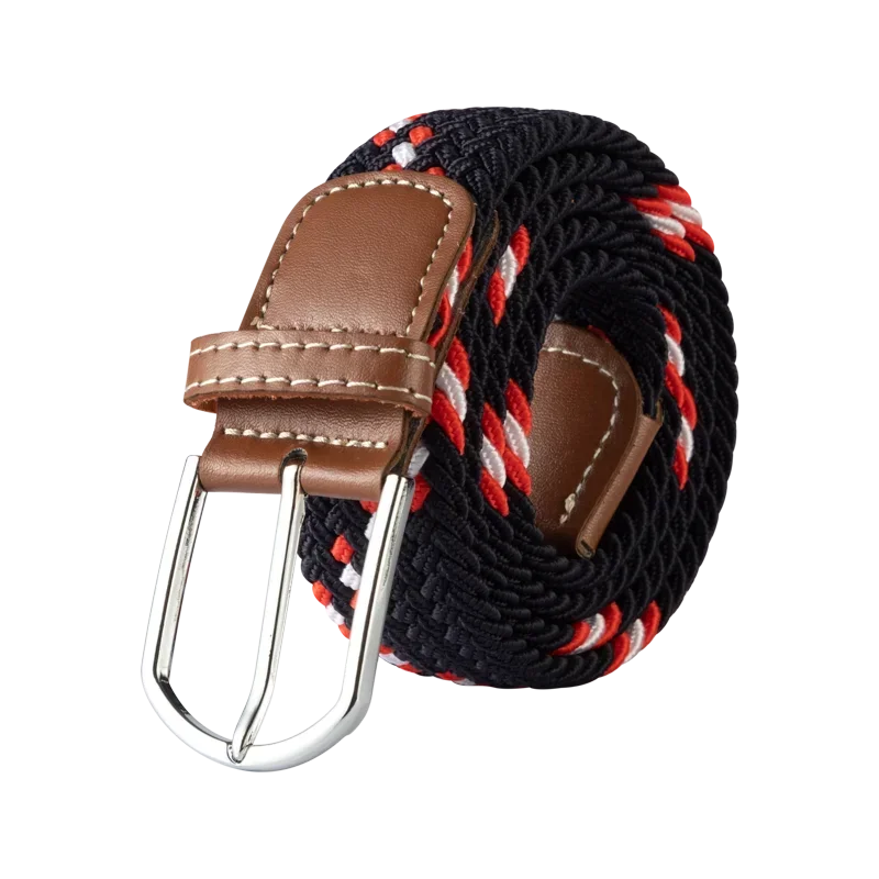 Women Casual Knitted Elastic Belt Pin Buckle Webbing Strap Woven Canvas Braided Stretch  - Belts for Men