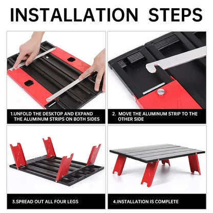 Seasonal Clearance Ultralight Foldable Camping Table, Portable Mini Aluminum Table for Beach, Garden Party, Hiking &Outdoor Trip