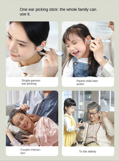 Visual Ear Wax Cleaner with Camera Safe Earwax Removal Endoscope with 5M Camera Luminous Otoscope Ear Cleaning Tools Ear Care