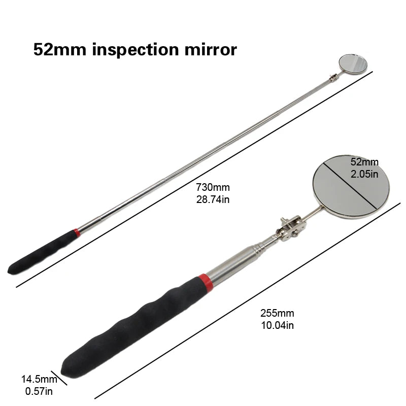 Universal Auto Repair Tool Accessory 360°Rotat Detection Fold Mirror Telescopic Bottom Inspection Mirror for Vehicle Maintenance