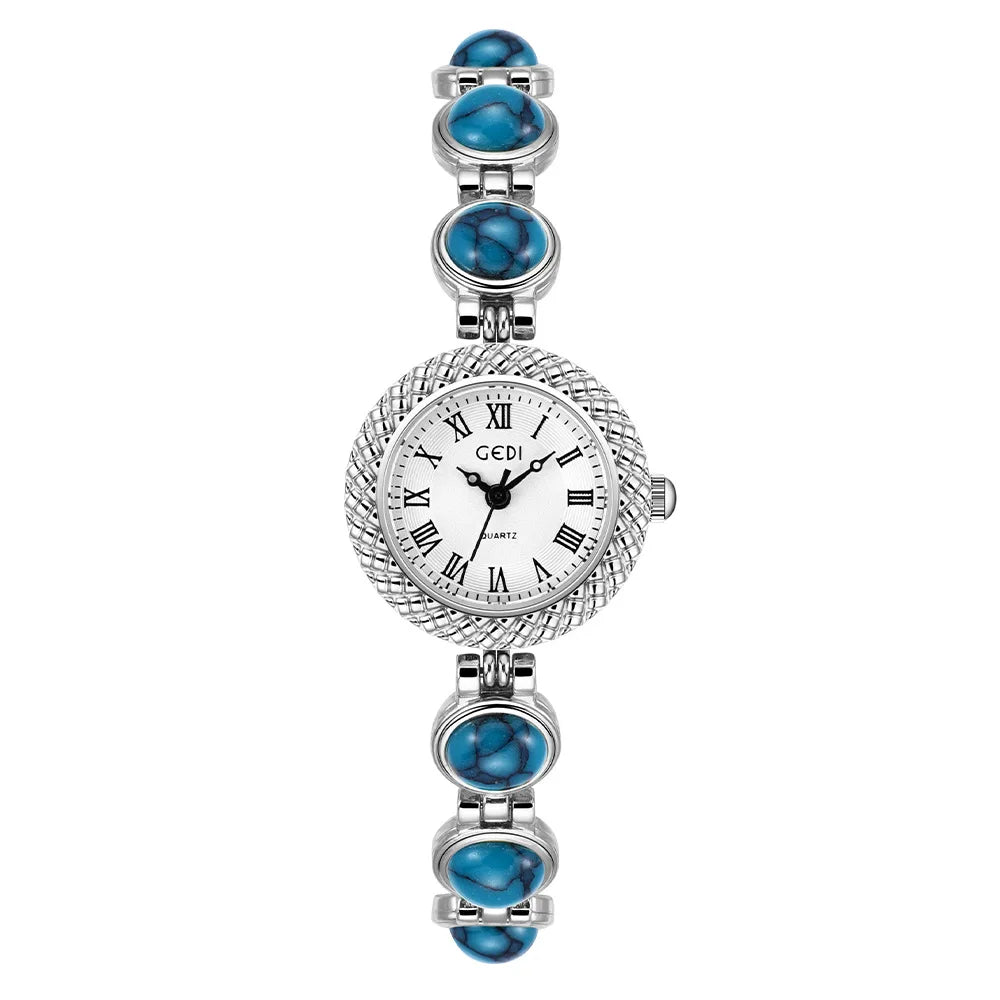 Women Bracelet Watch Ancient Luxury Premium Cat Eye Stone Colorful chain Watches Waterproof Ladies Fashion Quartz Wristwatch