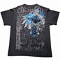 imited Stock Men's Harvester Skull T-Shirt Gothic Wings Cross Print  Vintage Streetwear Soft Breathable FabricL