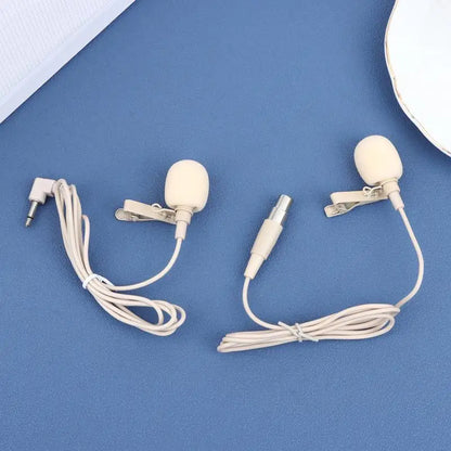 Microphone 80-20KHZ ZL-F1720 S/A/B/C/D Beige Lapel Clip Mic With 2pcs Cover Microphone Replace Accessories