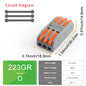 DIY GO 25PCS Universal Compact Fast BUTT Wire Connector Push-in Lever Splice Terminal Block 2/3/4/5 Pin Home LED Lighting Wiring