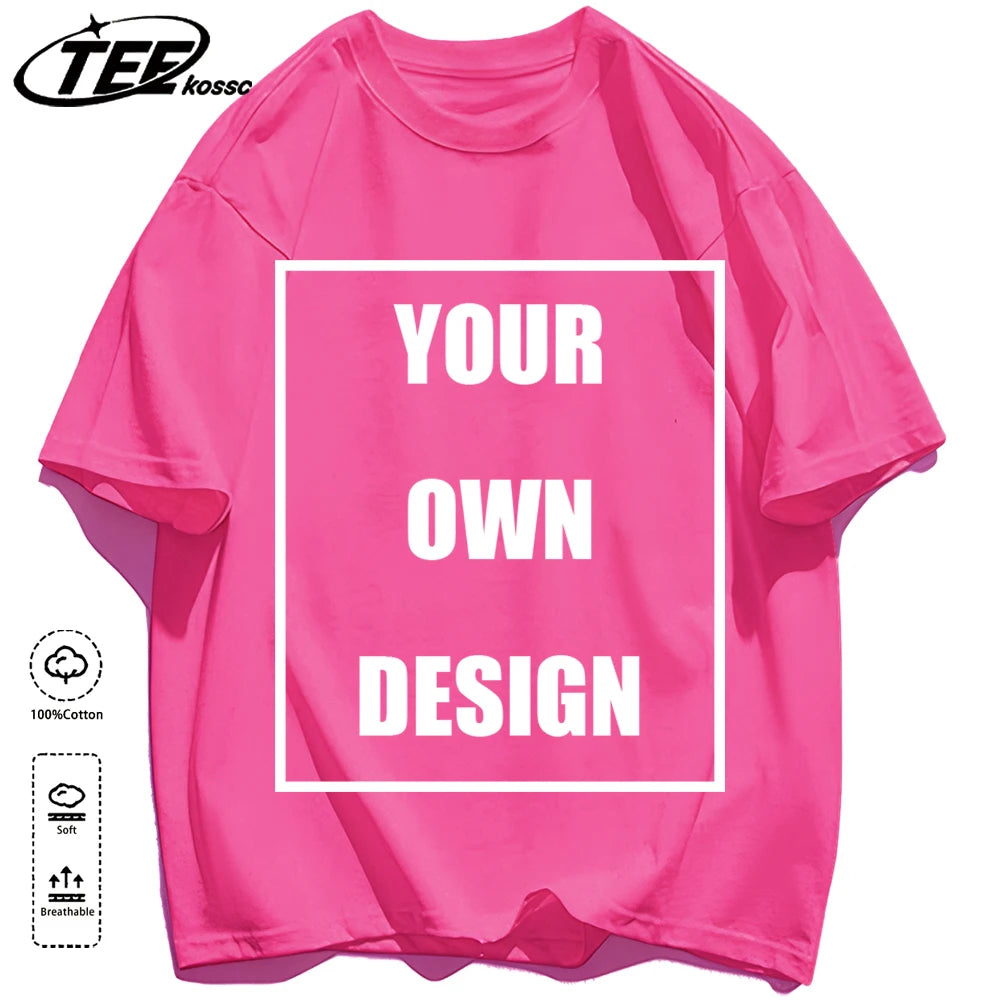 Men's Personalized T-shirt 100%Cotton Tee Custom Shirt Make Your Design Logo Text Men Women Design Your Gift Couple Tshirt