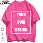 Men's Personalized T-shirt 100%Cotton Tee Custom Shirt Make Your Design Logo Text Men Women Design Your Gift Couple Tshirt