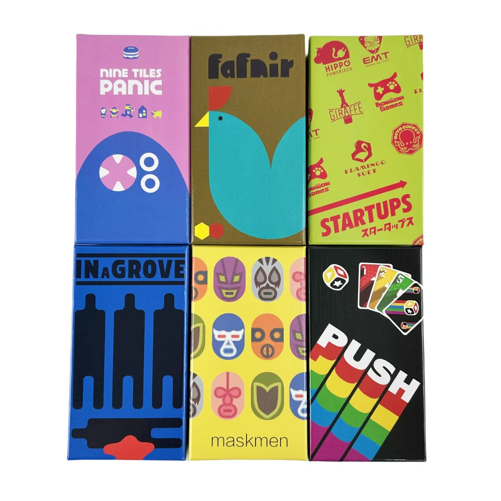 In a Grove / Nine Tiles Panic / Fafnir / SCOUT – A Strategic Push Board Game for Family Nights and Parties Games