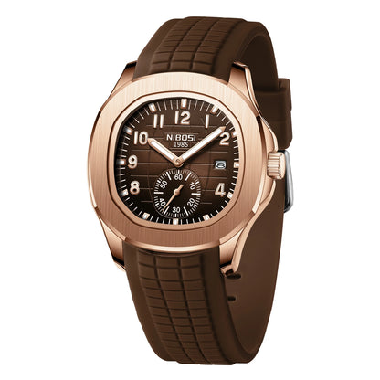 NIBOSI Sport Mens Watches Top Brand Luxury Auto Date Watch Men Waterproof Luminous AQUANAUT Quartz Watches for Men Reloj Hombre