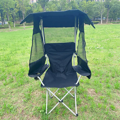 Outdoor Folding Chair, Leisure Fishing Chair, Portable Sunshade, Sunscreen, Camping Beach Chair, Armrest, Director's Sketching