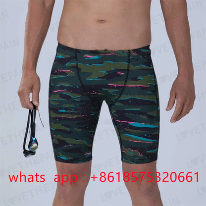 Zootekoi Mens Swimming Trunks Beach Surf Tights Shorts Endurance Athletic Training Quick Dry Jammer Diving Surfing Swimwear 2023
