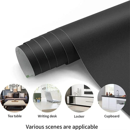 40cm wide vinyl matte decorative contact paper self-adhesive waterproof removable wallpaper for furniture renovation