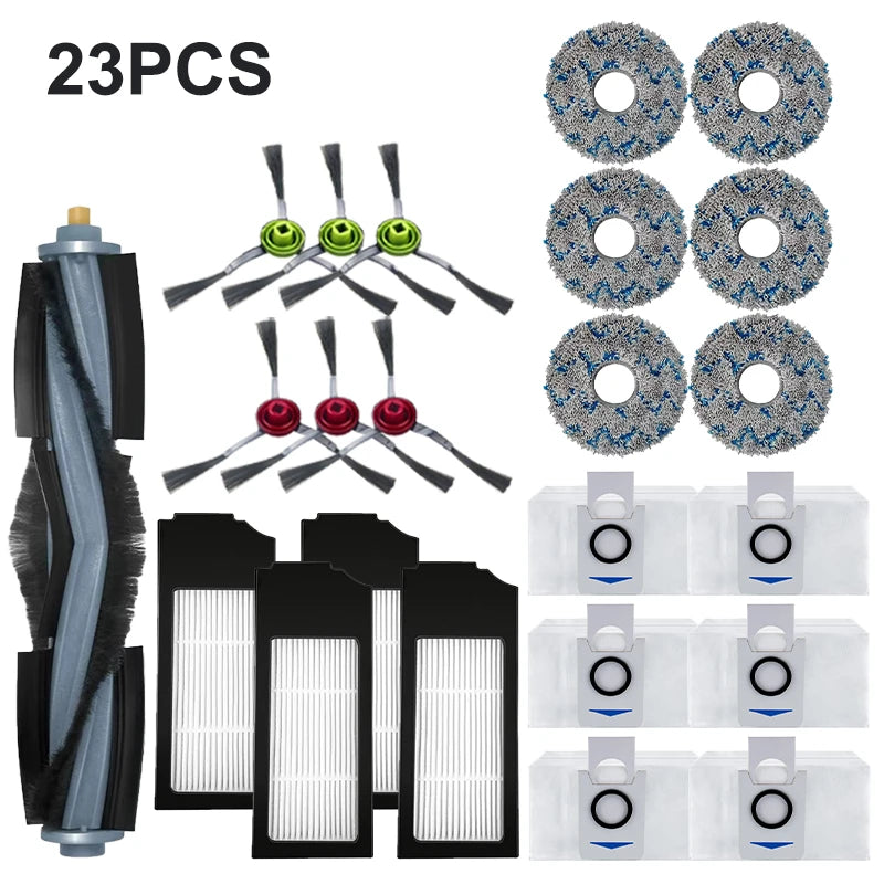 For Ecovacs Deebot X1 OMNI/TURBO,T10 OMNI/TURBO/X1S PRO Dust Box,Main Side Brush,Hepa Filter, Mop Rag Dust Bags Mop Cloths Parts
