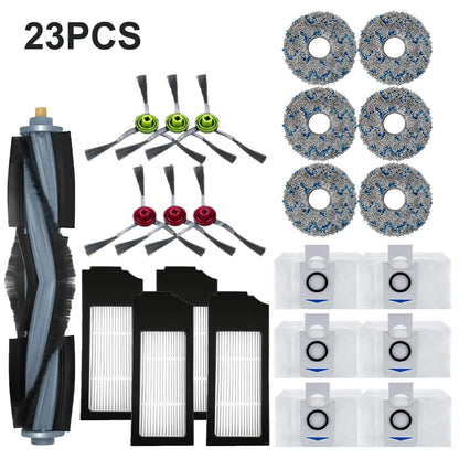 For Ecovacs Deebot X1 OMNI/TURBO,T10 OMNI/TURBO/X1S PRO Dust Box,Main Side Brush,Hepa Filter, Mop Rag Dust Bags Mop Cloths Parts