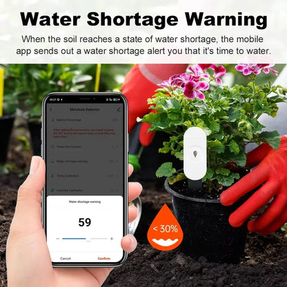 Zigbee Soil Tester Moisture Sensor Meter Tuya Temperature Humidity Moisture Detector For Plants Smart Home Automation Irrigation