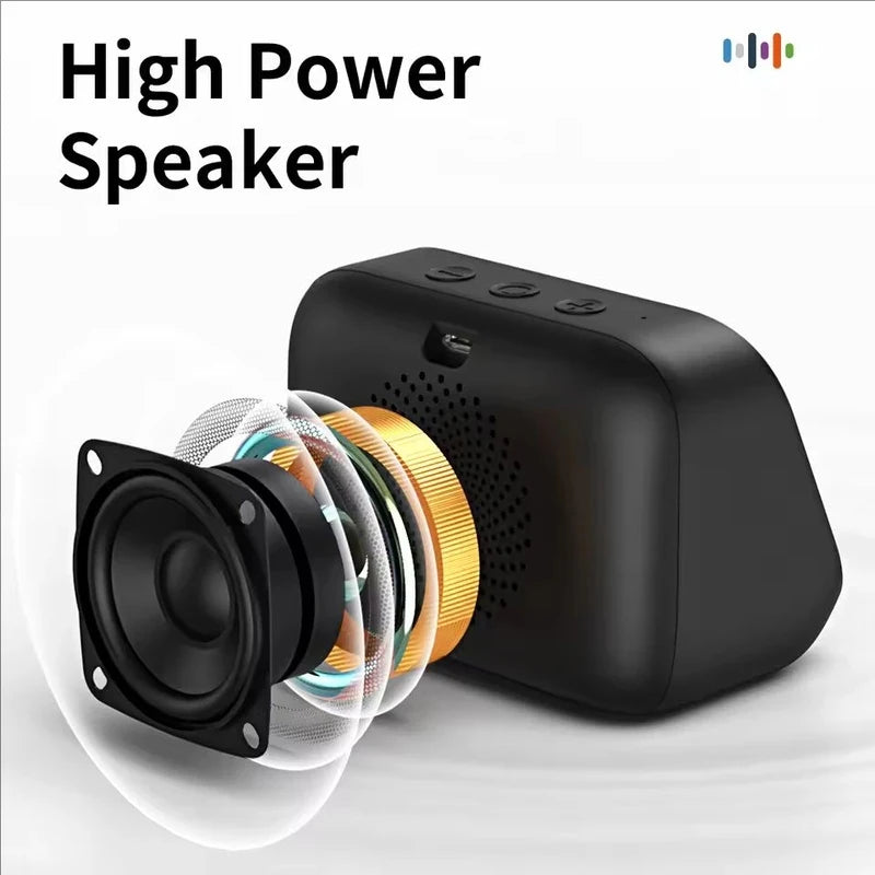 AI Smart Bluetooth 5.4 Speaker HD Touch Screen Display Electronic Album Alarm Clock Hi-fi Stereo Sound Voice Speaking Assistant