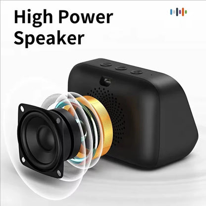 AI Smart Bluetooth 5.4 Speaker HD Touch Screen Display Electronic Album Alarm Clock Hi-fi Stereo Sound Voice Speaking Assistant