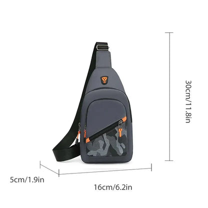 Rilibegan Nylon Men's Chest Bag 2023 New Portable Casual Shoulder Bag Trendy and Unique Design Crossbody Bag