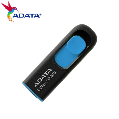 Original ADATA USB Pendrive UV128 USB 3.2 Memory Stick 128GB 32GB 64GB Flash Disk USB Stick Storage Disk Black Portable U Disk