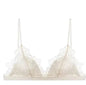 BANERDANNI Pure Desire Victoria French Lace Embroidered Lingerie Women's Thin Cup Triangle Cup Bra Set Comfortable No Underwire