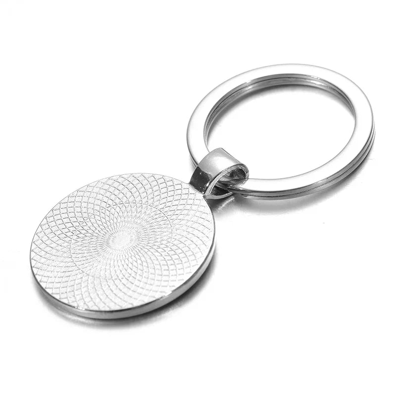 DIY Custom Color Pendant Keychain, Custom Personalized Logo Keychain, Custom Black and White Photo Keychain