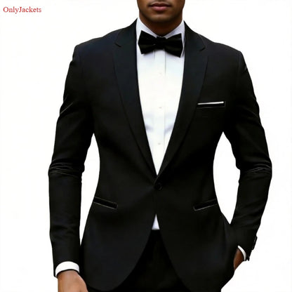 New Men's 3 Piece Suit Business Formal Set, Groom & Groomsman Wedding Suit, Elegant Prom & Party Outfit