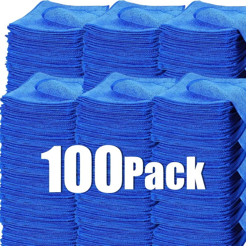 1-100Pcs Microfiber Towels Car Wash Drying Cloth Towel Household Cleaning Cloths Auto Detailing Polishing Cloth Home Clean Tools