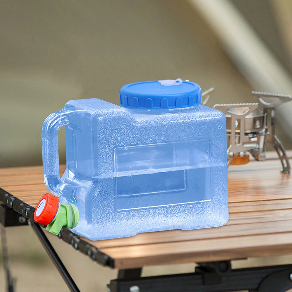 15-3L Portable Water Container with Spigot Water Storage Carrier Water Storage Container for Outdoor Camping Picnic Water Bottle