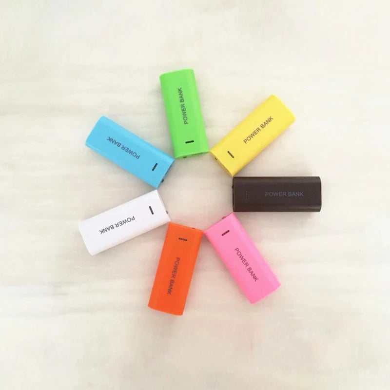 1/2pcs Power Bank Case 1-Cell 18650 Battery Box for Smart Phone Charge 5V 1A for 18650 Battery with Indicator Light
