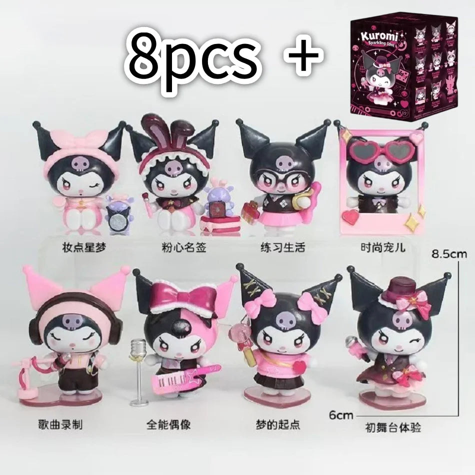 Sanrio Kuromi Sparkling Idol Series Cartoon Blind Box Toy Creative Personalized Desktop Ornaments Statue Model Surprise Gift Box