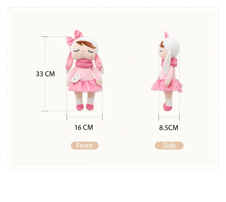 Original Metoo 33cm Angela Plush Doll Kawaii Rabbit And Cute Unicorn Fox toy Boy Girl Birthday Gift For Kids Toys