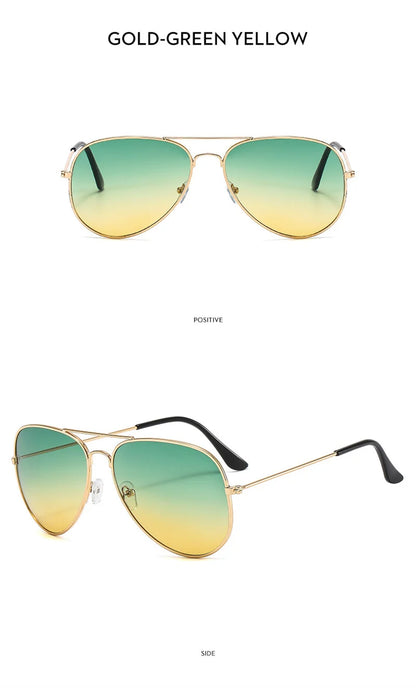 New Double Bridge Sunglasse for Woman Men Alloy Frame 2026 Gradient Lens Sun Glasses Female Oculos Male Outdoor Fashion Eyewear