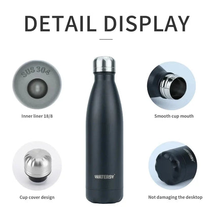 WATERSY 400ml Kids Thermos Bottle with Duck Bill Straw: 316 Stainless Steel Vacuum Insulated Tumbler for Children's Drinks