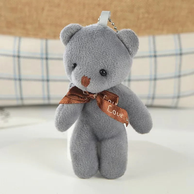 18-90Pcs Mini Teddy Bear Toy Plush Stuffed Bear Doll for Keychain Craft DIY Accessory Birthday Gifts Party Favors Supplies 4.7in