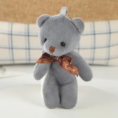 18-90Pcs Mini Teddy Bear Toy Plush Stuffed Bear Doll for Keychain Craft DIY Accessory Birthday Gifts Party Favors Supplies 4.7in