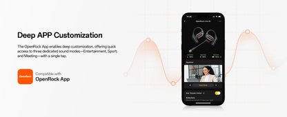 OpenRock Link 20 AI Translator Bluetooth 6.0 Earphones Open Ear Wireless Headphones With Magnetic ENC Mic IPX7 Sport Earbuds APP