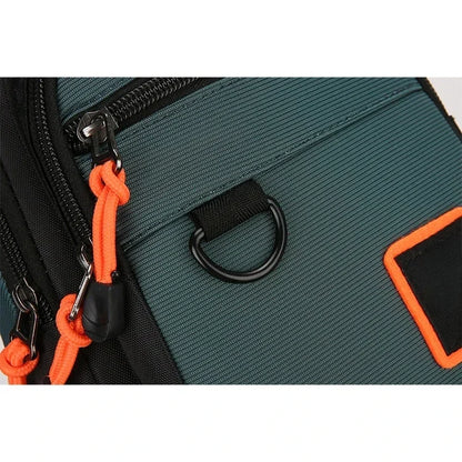 Portable Waterproof Men’s Chest Bag, Lightweight Crossbody Backpack, Black Army Green Lake Green Optional for Outdoor Daily Use