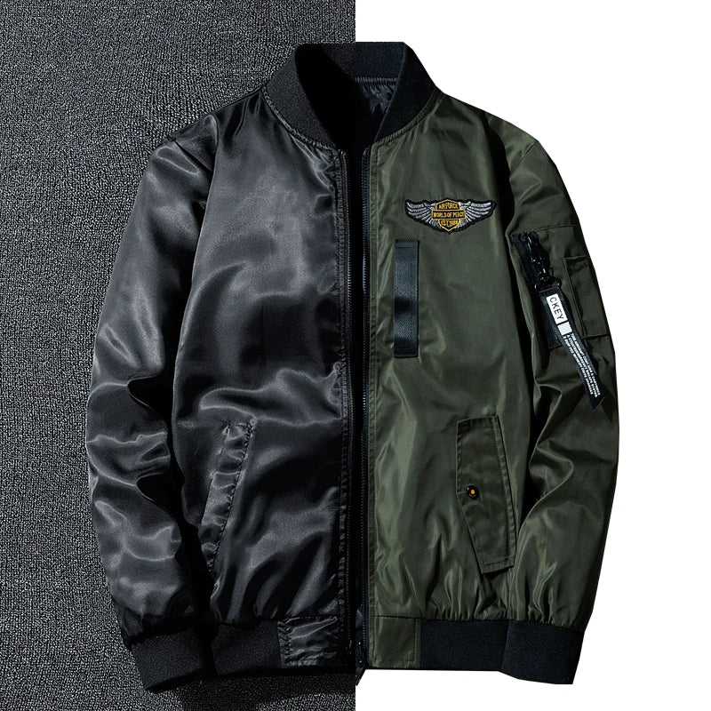 Men's Outerwear Air Force Jacket MA1 Autumn/Winter Trendy Double-sided Lightweight Plus-size Baseball Coat
