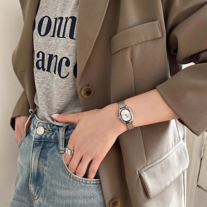 Simple Brand Women Watch Small Oval Dial Green Ladies Wristwatches Luxury Girl Gift Watch Dropshipping Relojes Para Mujer